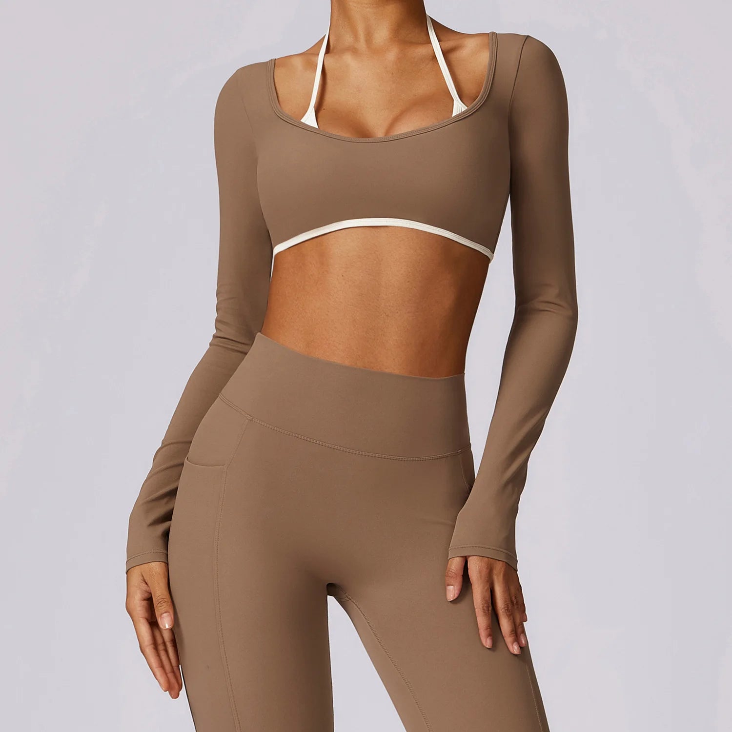 SoftForm™ Long-Sleeve Crop — Seamless Control