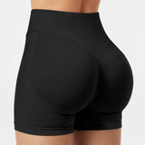 Black SoftForm™ High-Rise Shortson a plain background